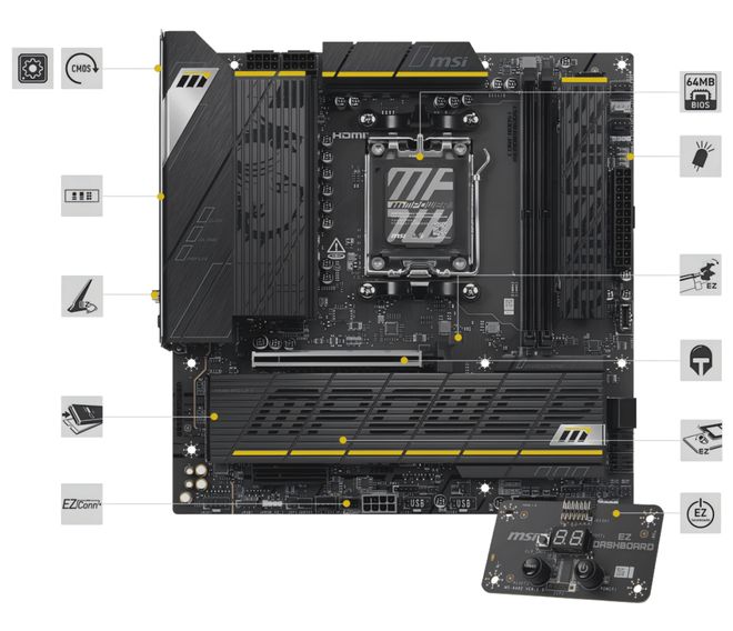 持、千帧电竞！微星B850MPOWER主板评测手记MG不朽情缘12+2+1相供电、Wi-Fi 7加(图2)